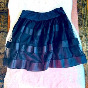 Full layered black skirt